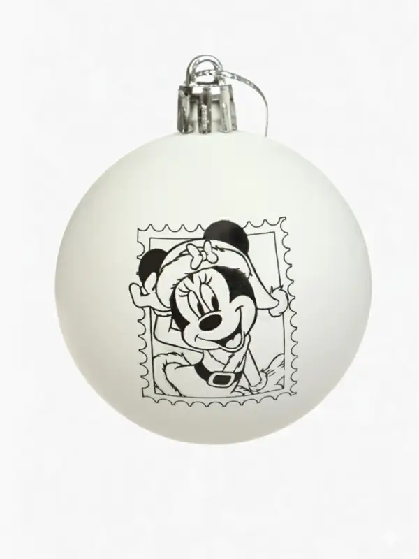 Ёлочные шары под раскраску &laquo;Микки Маус&raquo;, 2 шт., d=5.5 см, набор для творчества