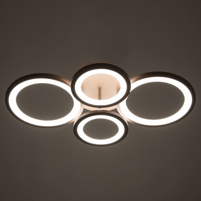 Люстра Люстра "Кольца" LED 80Вт Коричневый 2700-6400к 60х45х14