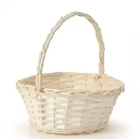 Корзина плетёная для хранения Matu, с ручкой, лоза, белая, набор 3 шт.
