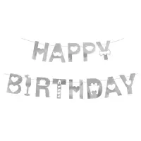 Гирлянда на ленте &laquo;Happy Birthday&raquo;, металлик, 200 см