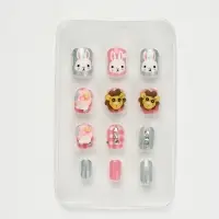 Детские накладные ногти &laquo;Снежный зайчик&raquo;, 12 шт.