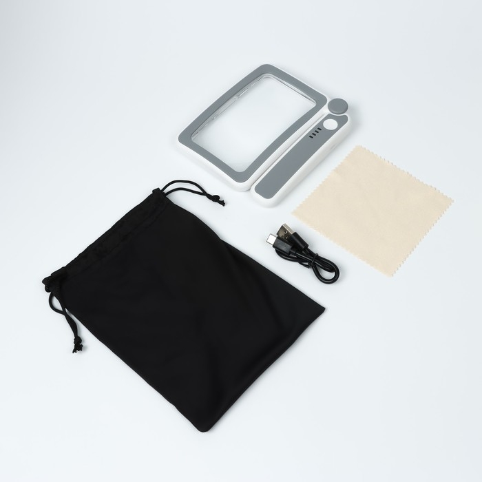 Лупа складная, кратность 4, линза 105*60мм, подсветка Лупа складная, кратность 4, линза 105*60мм, подсветка