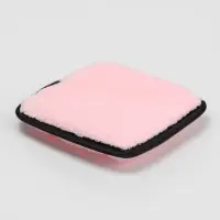 Спонж для умывания, с подвесом, 10.5&times;1.5 см, розовый