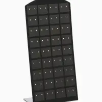 Подставка под серьги QF, 36 пар, 9&times;4.5&times;19 см, чёрная