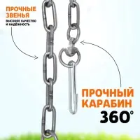 Цепь для привязи собак, 3 м, калибр 6&times;27 мм, черная
