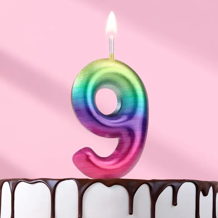 Свеча в торт «Цифра 9», 5.5 см Свеча в торт «Цифра 9», 5.5 см