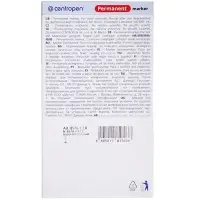 Маркер перманентный Centropen 8576, чёрный, узел 5.0 мм, линия 1-4.6 мм