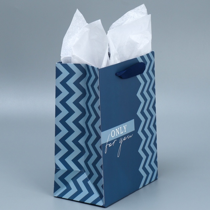 Пакет подарочный ламинированный с тишью, упаковка, «Только для тебя», MS 18 х 23 х 10 см