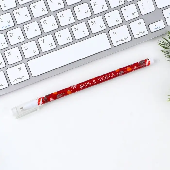 Ручка шариковая, синяя паста, 0.5 мм, пластик, с колпачком «Новый год: Верь в чудеса» Ручка шариковая, синяя паста, 0.5 мм, пластик, с колпачком «Новый год: Верь в чудеса»