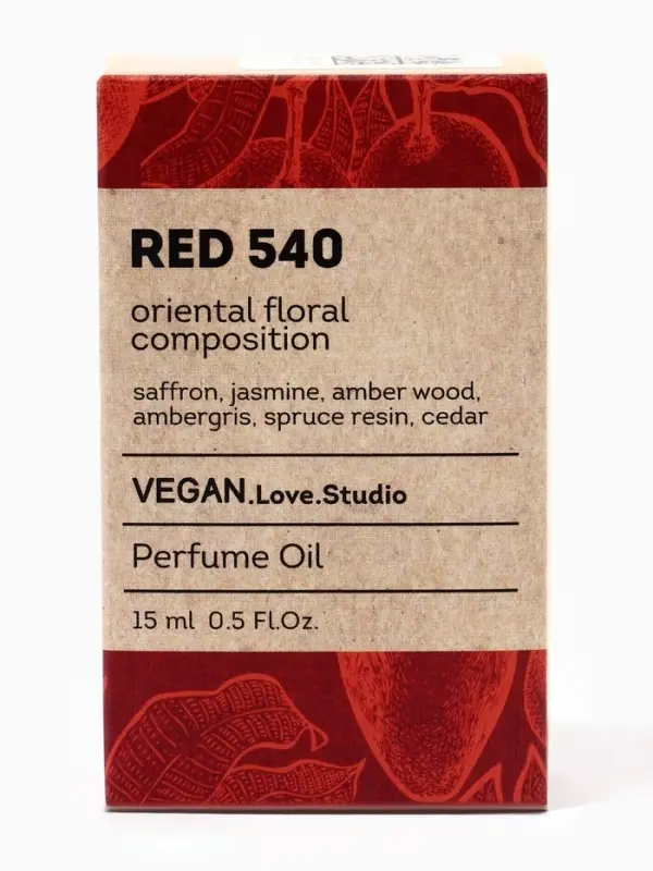 Парфюмерное масло женское VEGAN.Love.Studio Red 540, 15 мл