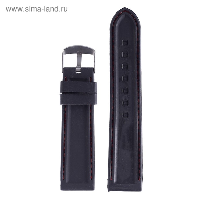 Ремешок для часов Ремешок для часов "Соломон" 20 мм, силикон, l-20 см, черный