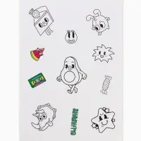 Наклейки детские, раскраска, 3 листа, А5 «Приколы»