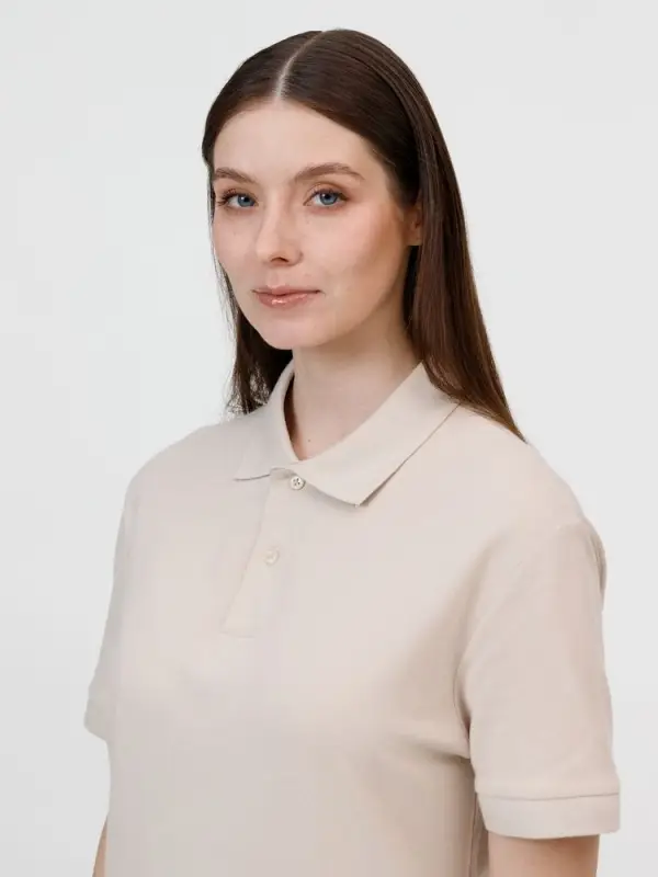 Рубашка поло унисекс Pacific, бежевая (льняная), размер M