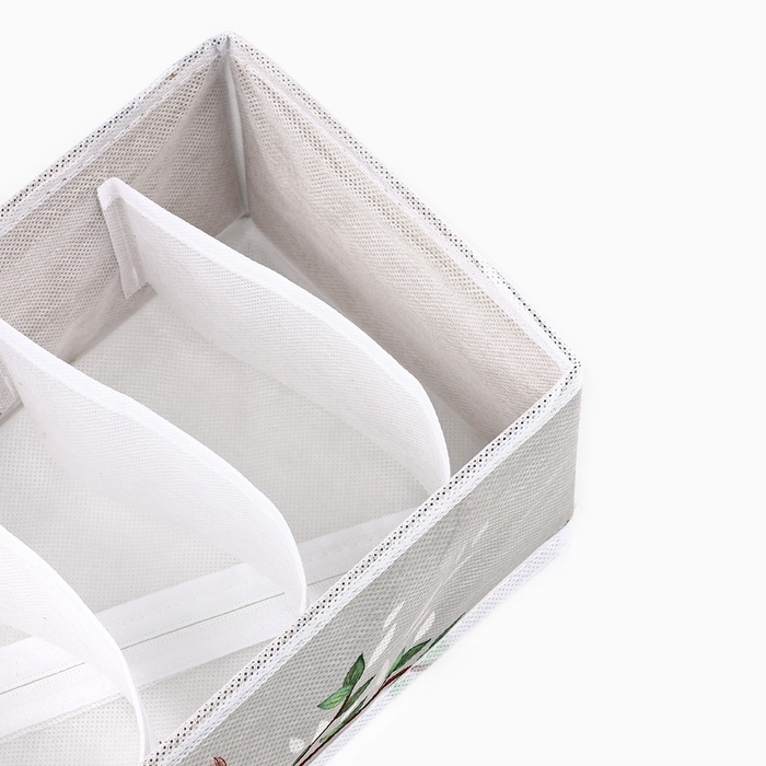 Органайзер для хранения, кофр для белья 6 ячеек Органайзер для хранения, кофр для белья 6 ячеек "Совушки", 32 х 15 х 10 см