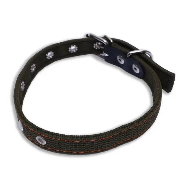 Ошейник брезентовый двухслойный, безразмерный, 55&times;2.5 см, ОШ 25-45 см