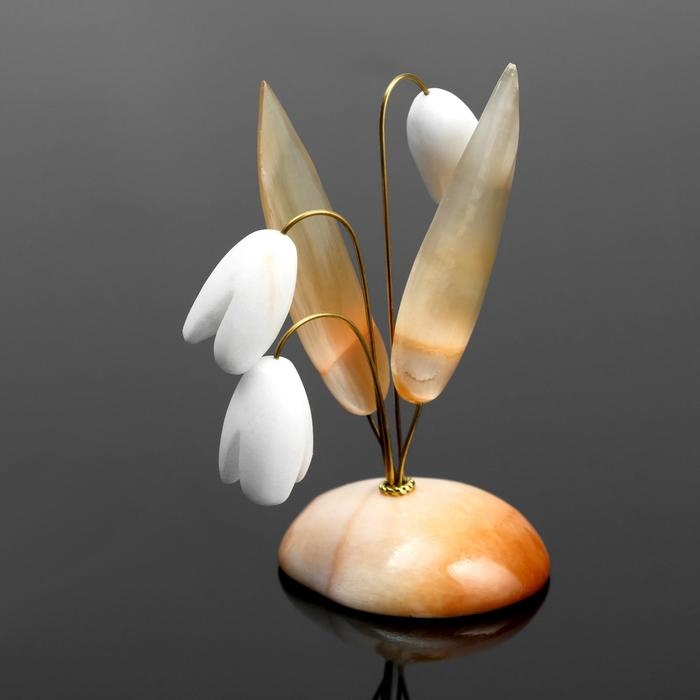 Сувенир Цветы  Сувенир Цветы "Подснежник" без росписи, селенит