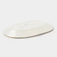 Блюдо сервировочное Magistro Poursephona, 37&times;24 см, фарфор, бежевое