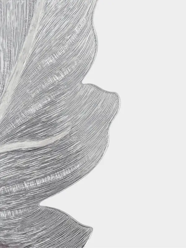 Набор салфеток для стола Доляна &laquo;Осенний лист&raquo;, 49&times;29 см, 4 шт., ПВХ, серебристый