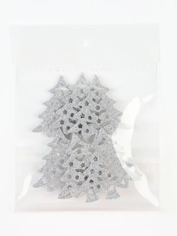 Декор Декор "Серебряные елочки", набор 6 шт.