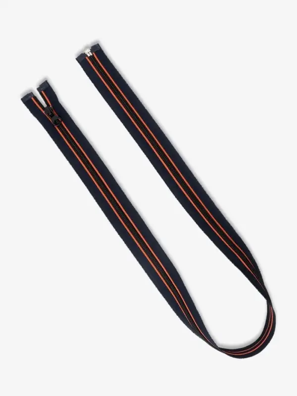 Молния &laquo;Спираль&raquo;, №5, разъёмная, замок автомат, 80 см, оранжевая, тёмно-синяя