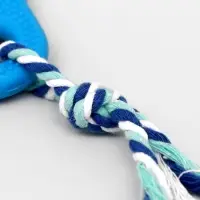 Игрушка жевательная с канатом для собак &laquo;Ладошка&raquo;, 10 см, голубая