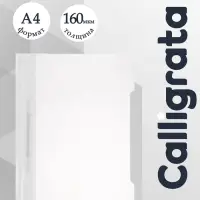 Папка - скоросшиватель Calligrata, А4.160 мкм, белая, прозрачный верх