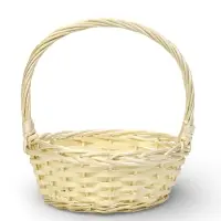 Набор корзин 3 шт ИВА 27x27x11 22x22x10 15x15x9 см ПЛЕТ ручка h=17/14/12 см  выбел