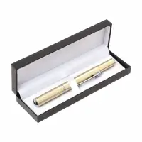 Ручка подарочная шариковая Calligrata, в футляре из кожзама, корпус золотистый, магнитный колпачок