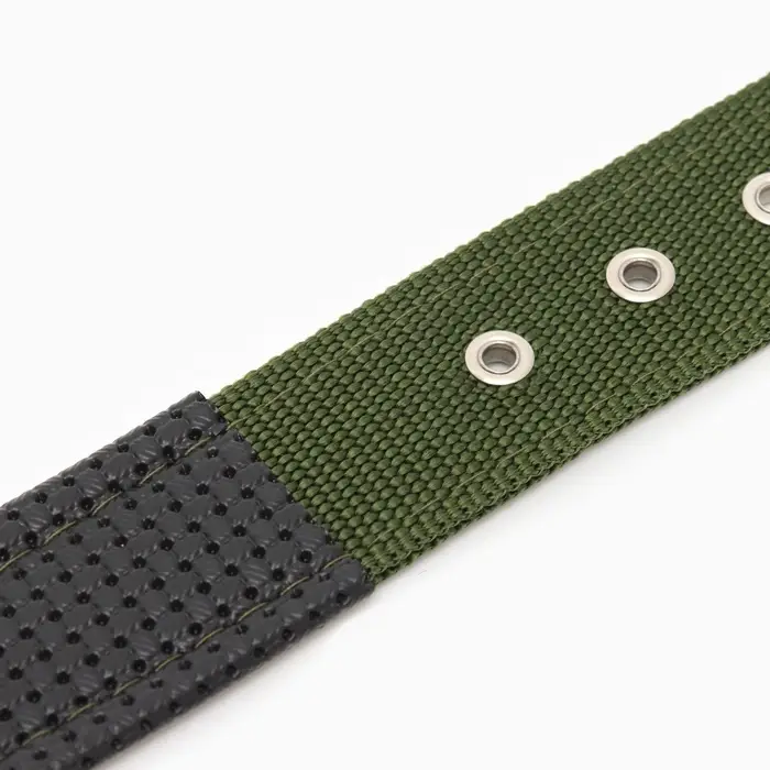 Ошейник &laquo;Комфорт&raquo;, 60&times;4 см, ОШ 44-54 см, комбинированный, полиэстер, искусственная кожа, зелёный