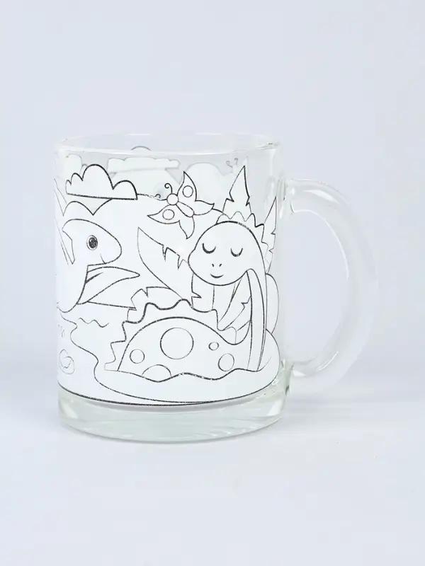 Кружка для росписи + игрушка  "Дино" (без краски)