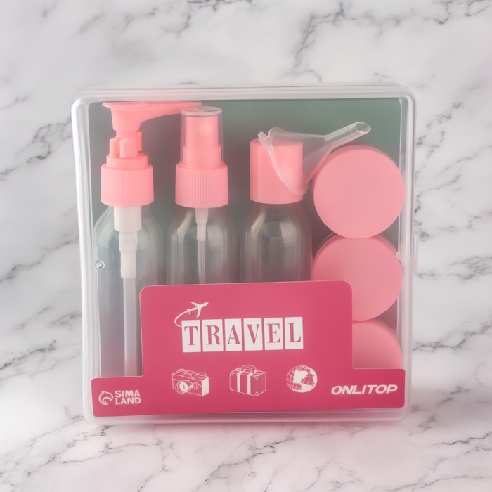 Набор для хранения, в футляре, 8 предметов, цвет прозрачный/МИКС Набор для хранения, в футляре, 8 предметов, цвет прозрачный/МИКС