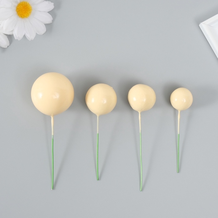 Декор для творчества Декор для творчества "Шарики жёлтые" d=2; 3; 3,5 и 4 см набор 20 шт