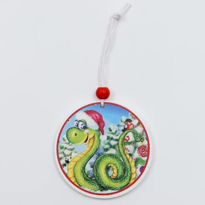 Елочные игрушки в деревянной подарочной упаковке, 12 шт.