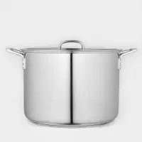 Котёл Катунь &laquo;Общепит&raquo;, 20 л, d=35 см, h=24 см, с крышкой, капсульное дно, индукция, нержавеющая сталь, хромированная