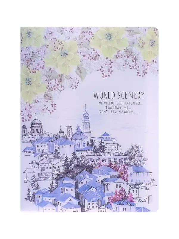 Папка А4, &laquo;Города&raquo; 30 прозрачных файлов, пластик, 400 мкм, МИКС