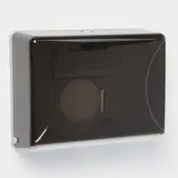 Диспенсер для бумажных полотенец в листах, пластиковый, чёрный