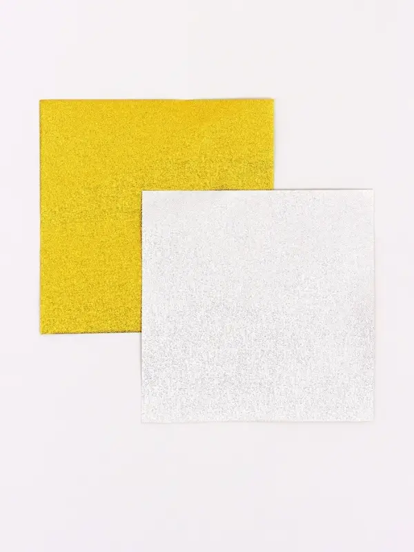 Фольга для конфет 10&times;10 см 100 шт., лимонное золото, фактура №1