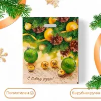Пакет «Новогодняя увертюра», полиэтиленовый с вырубной ручкой, 47×40 см