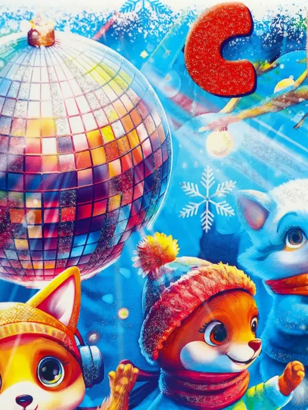 Подарочная новогодняя коробка «Лесное диско» , Портфель макси широкий, 37×8×20.2 см Подарочная новогодняя коробка «Лесное диско» , Портфель макси широкий, 37×8×20.2 см