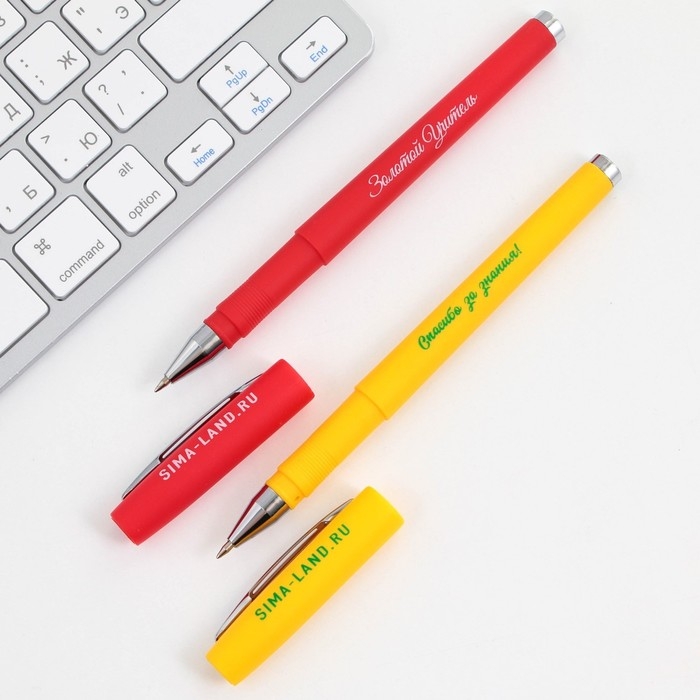 Ручка гелевая «Самому классному учителю», 2 штуки, синяя и красная паста,пишущий узел 0.7