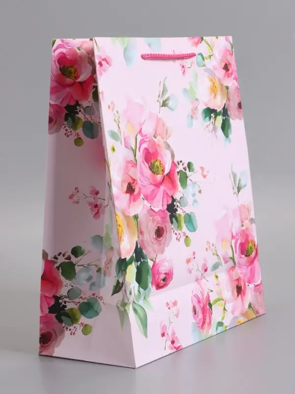 Пакет подарочный ламинированный "Комплимент" 26 х 12 х 32 см