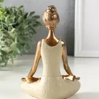Фигура полистоун &laquo;Девушка на йоге - дыхание&raquo;, под бронзу, 8&times;13&times;19 см