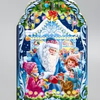 Подарочная коробка новогодняя &laquo;Новогодняя карусель&raquo;, фигурная, 160&times;75&times;260 см