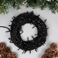 Гирлянда &laquo;Нить&raquo; 20 м, IP20, тёмная нить, 200 LED, свечение синее, 8 режимов, 220 В