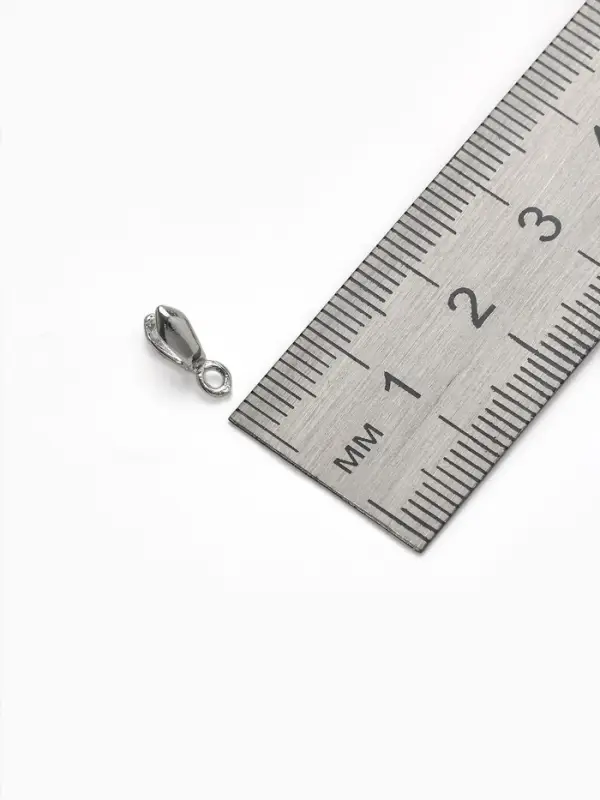 Держатель для кулона, 11&times;7 мм (набор 5 шт.), цвет серебро