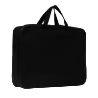 Папка с ручками А4, 360&times;270&times;80 мм, текстильная, внутренний карман, чёрный 1Ш48