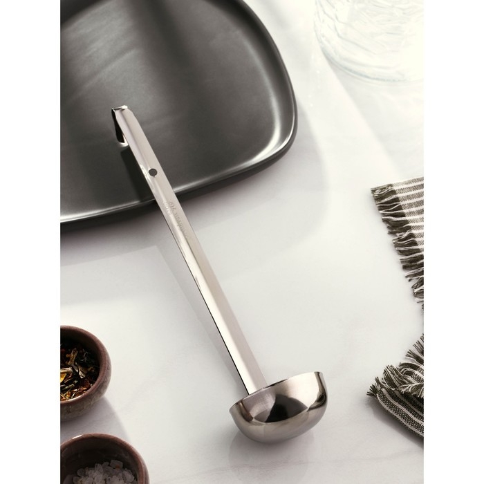 Половник из нержавеющей стали Доляна Everyday, 60 мл, 26,5×6 см, толщина 3 мм, серебряный Половник из нержавеющей стали Доляна Everyday, 60 мл, 26,5×6 см, толщина 3 мм, серебряный