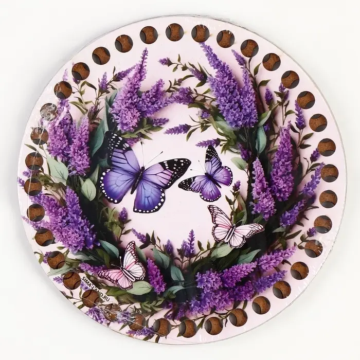 Донышки для вязания 2 в 1 &laquo;Весенняя нежность&raquo;, круг 15 см, хдф 3 мм