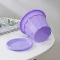 Горшок для цветов с поддоном Доляна &laquo;Эрика&raquo;, 0,7 л, цвет сиреневый