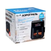 Аэрогриль ELTRONIC 777-01, 9 л, 2200 Вт, 10 программ, 80-200&deg;C, таймер до 60 мин, чёрный